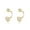 B-GOLD, variant on Sterling Silver Small CZ Heart Half Hoop Earrings for Women Teens Love Half Hoop Earrings Cartilage Helix Piercing Ball Studs Earrings for Valentines Day