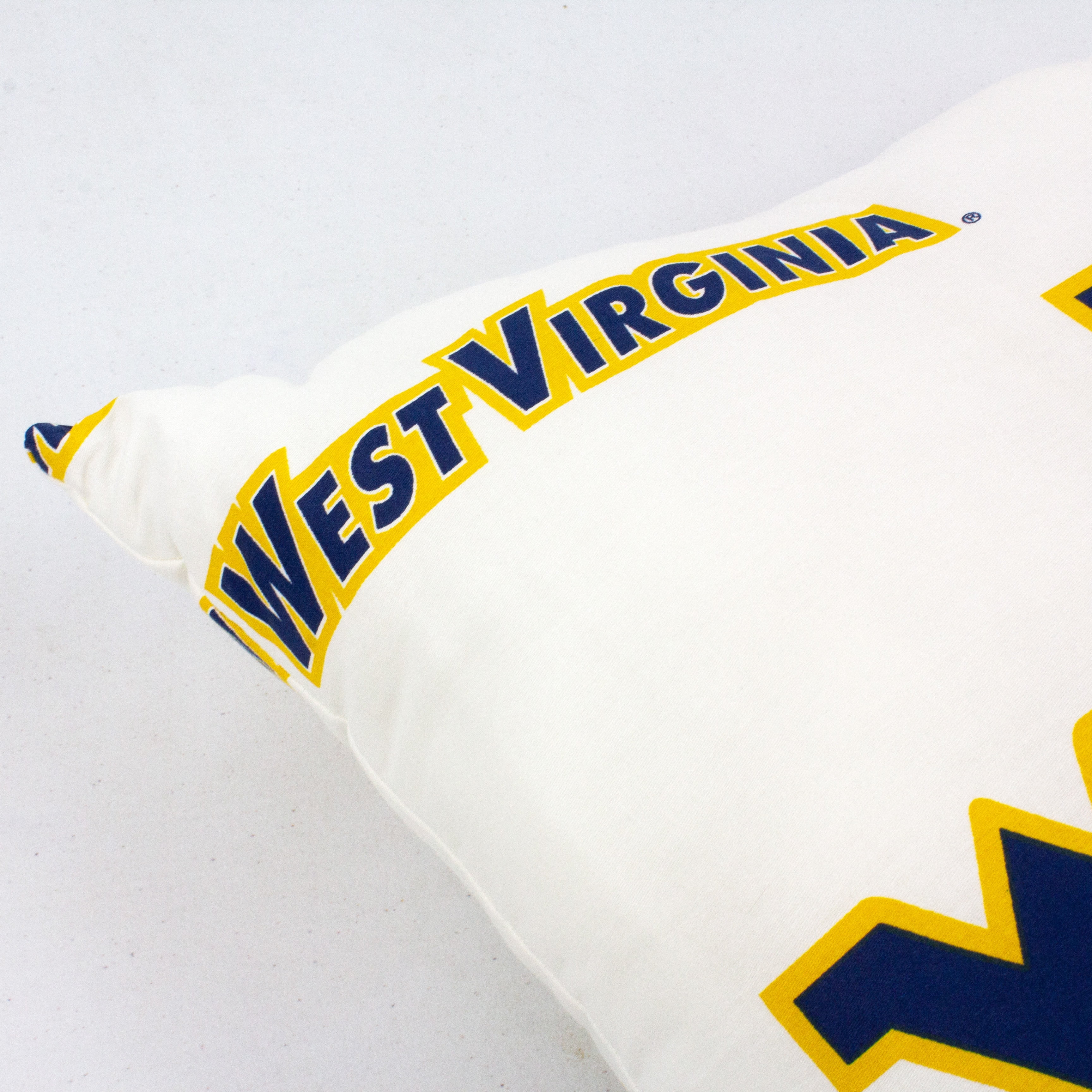 West Virginia Mountaineers 16" Decorative Pillow - White