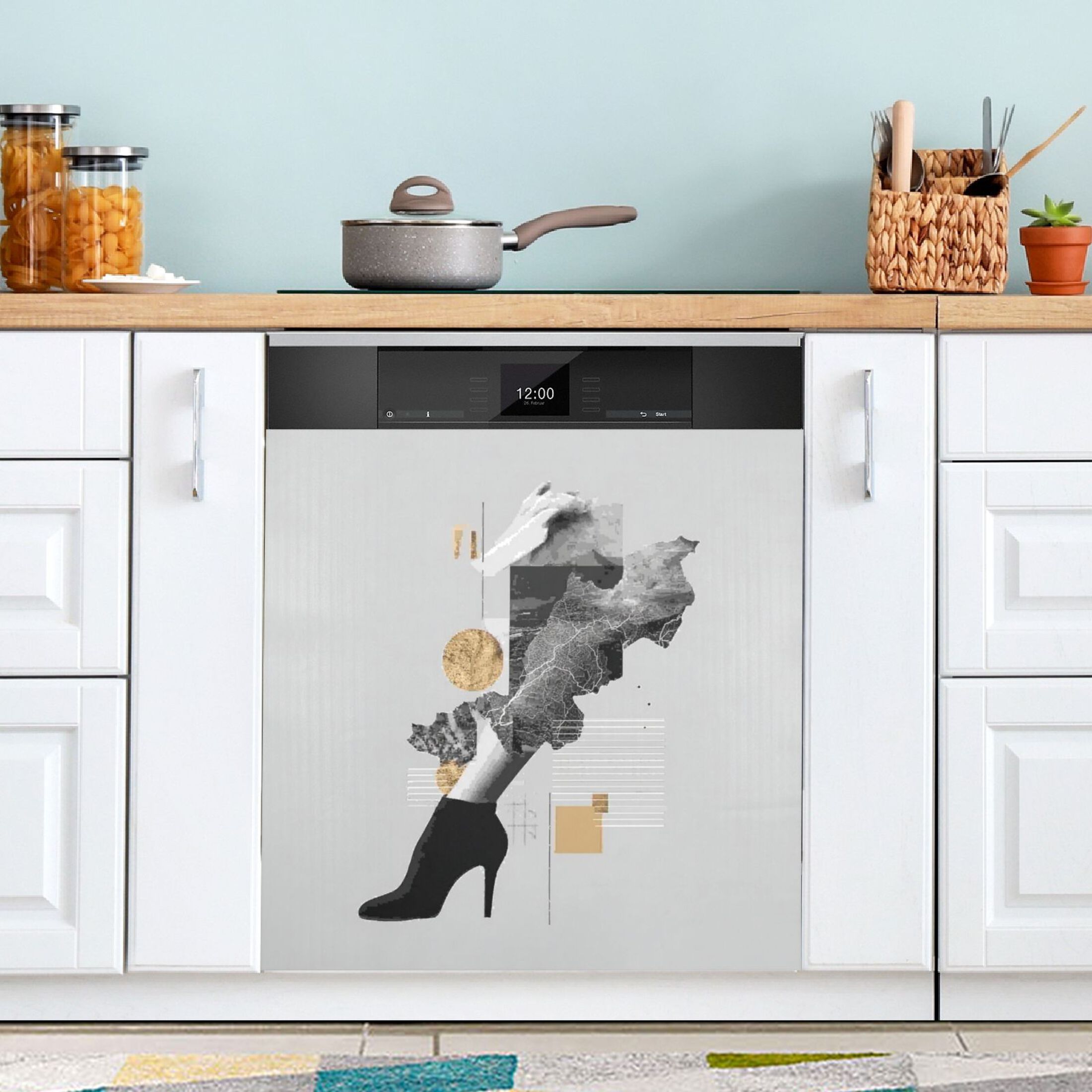 IAUYY Magnetic Decorative -23x26 Inch,Removable DIY Art for Dishwasher Refrigerator and Other Metal Surfaces,The Legs Of A Woman