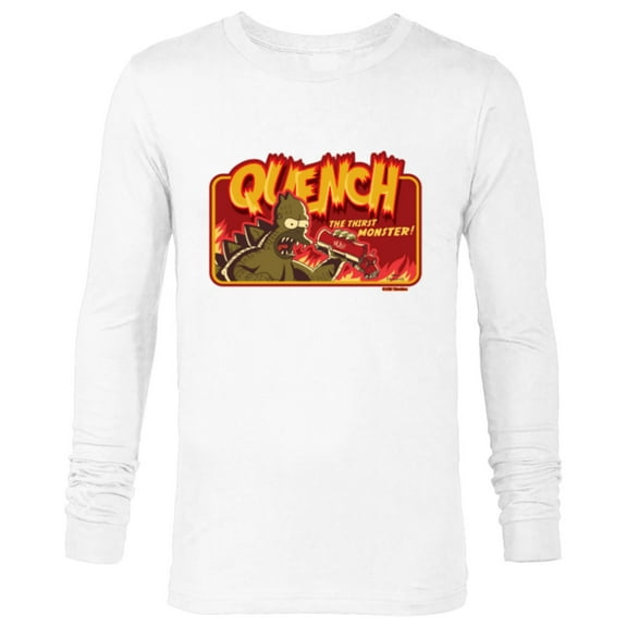 The Simpsons Homerzilla Quench the Thirst Monster - Long Sleeve T-Shirt for Men - Customized-White