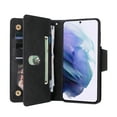 thumbnail image 5 of Feishell for Samsung Galaxy S21 5G Wallet Case with Wrist Strap,Premium PU Leather Zipper Pocket Magnetic Buckle Folio Flip ID Credit Card Slots Shockproof Kickstand Phone Case for Women Men,Black, 5 of 15