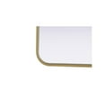 thumbnail image 3 of Elegant Decor Contour Metal Rectangle Mirror 30x36 in Brass, 3 of 11
