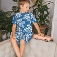thumbnail image 4 of Balery Leaves And Flowers Conjunto de Pijama Infantil de Manga Corta con Estampado – Ropa de Dormir de Algodón Suave-Small, 4 of 6