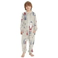 thumbnail image 2 of Soft Big Kids Onesie Pajamas Cozy Loose-Fit Jumpsuits for kids with Pockets for Christmas Lounge & Play Santa Claus Presents and Houses, 2 of 8