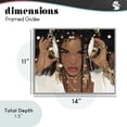 thumbnail image 4 of Stupell Industries Contemporary Gold Headphones Glam Female Gray Framed Giclee Art, 14 x 11, by Franklyn Gregory, 4 of 8