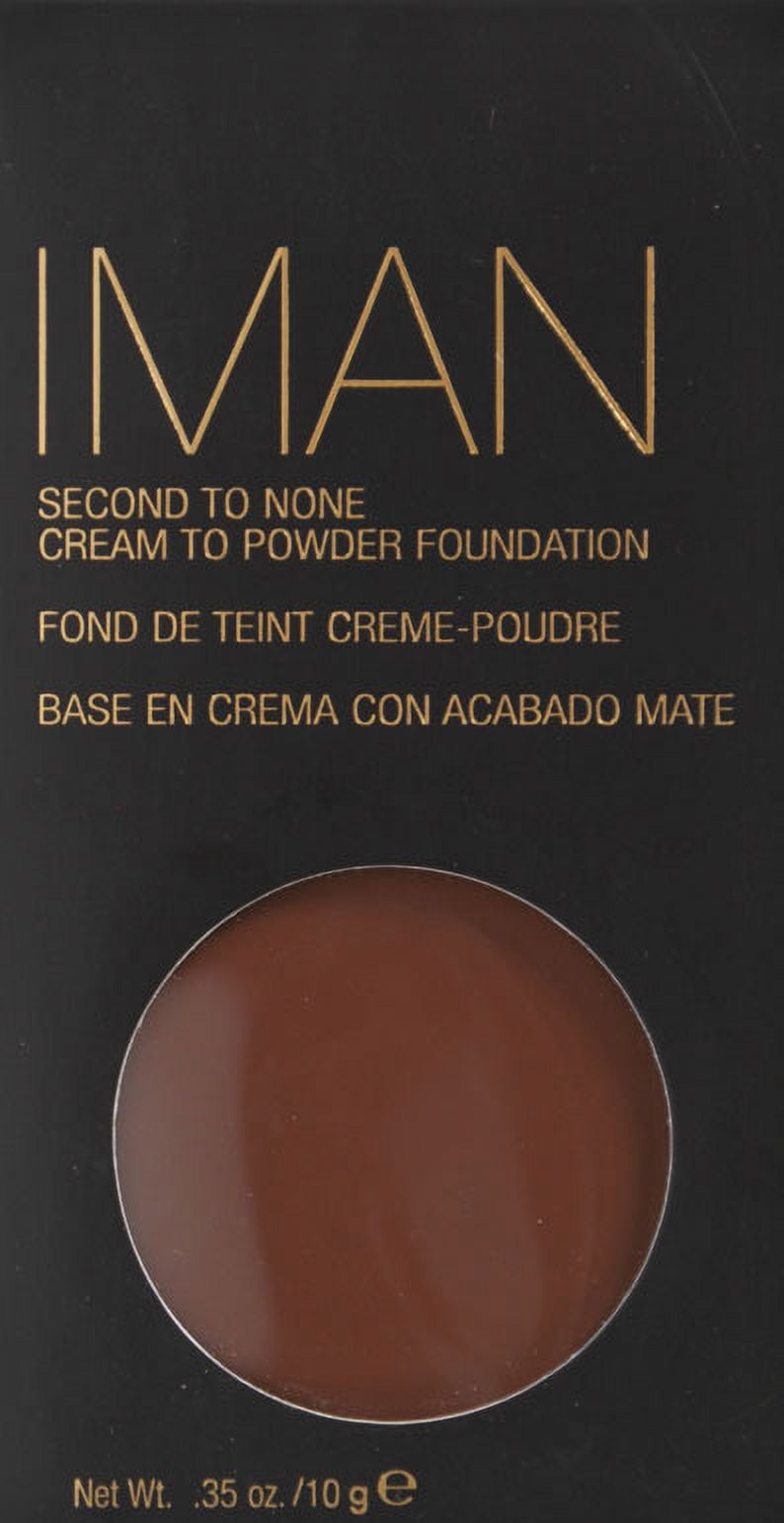 IMAN Cosmetics Second to None Cream to Powder Foundation, Deep Skin, Earth 6