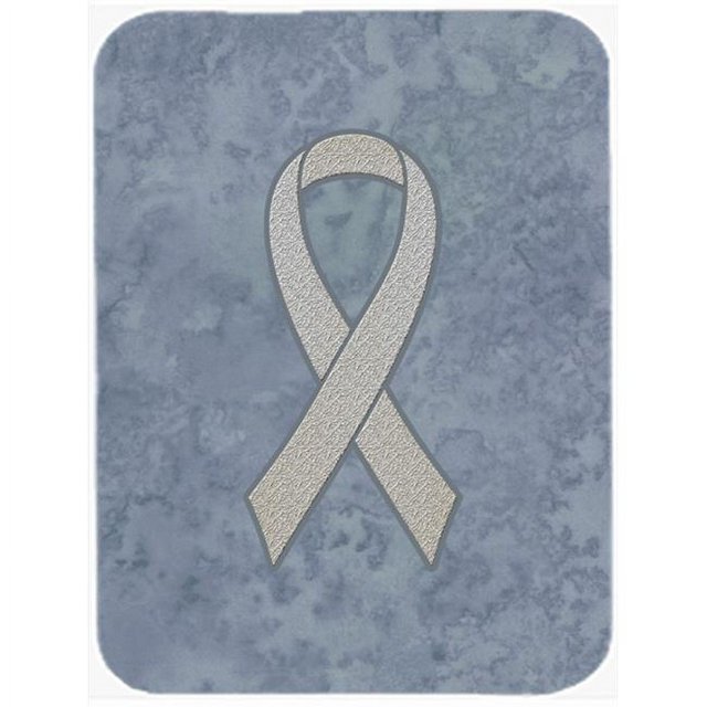 Carolines Treasures AN1210LCB 15 H x 12 L In. Clear Ribbon for Lung Cancer Awareness Glass Cutting Board- Large Size