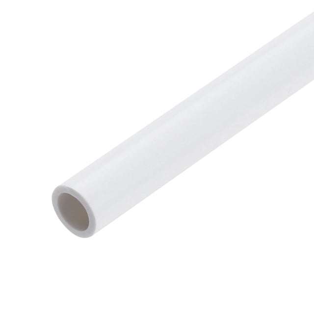 Uxcell Rigid Round Pipe 5mm ID 7mm OD 9" Length White High Impact