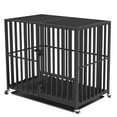 thumbnail image 3 of BingoPaw Metal Extra Large Dog Crate Kennel Cage Playpen with Wheels Removable Tray Tall, 3 of 9