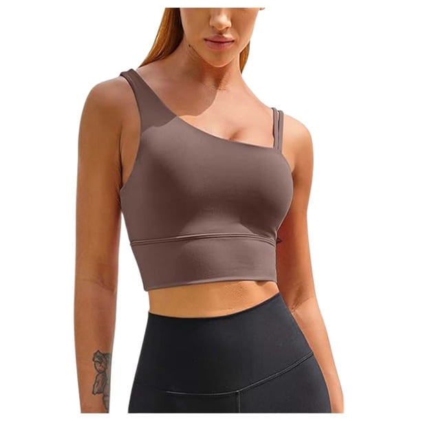 Sujetador deportivo para mujer con copas fijas - Top de yoga y fitness con tirantes ajustables para mayor comodidad y sujeción