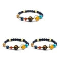 thumbnail image 1 of Justharion Solar Systems Bracelet Stylish Unisex Handmade Elastic Replacement Decorative Bangle Jewelry Ornament Birthday Gift Type 7 3PCS, 1 of 1