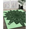 thumbnail image 2 of Ahgly Company Indoor Round Patterned Pastel Green Area Rugs, 6' Round, 2 of 6