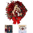 thumbnail image 4 of Christmas Wreaths Front Door Hanging Berry Garland Xmas Jesus Wreath Decorations 25x22cm1pcs), 4 of 5