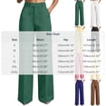 thumbnail image 3 of Abomasnow Women's Plus Size Dressy Pants High Waisted Straight Leg Pants Work Office Business Casual Pull on Stretchy Pants with Pockets, 3 of 6