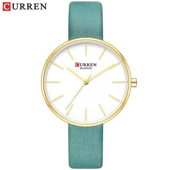 CURREN Fashion Slim Quartz Watches Ladies Leather Strap Wristwatch Womens Watch Black Clock Female Casual Accessories Relojes
