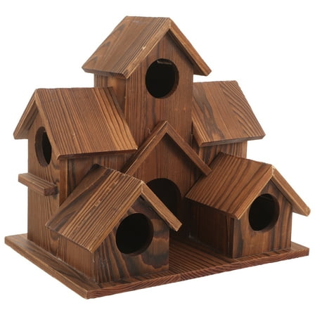 Wooden Bird House Nesting Box for Pet Birds Courtyard and Park Decor 1 Set