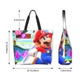 thumbnail image 5 of Saiise Mario Print Tote Bags for Women Travel Reusable Grocery Shopping Shoulder Handbag Go-to Everyday Bag for Work, 5 of 8