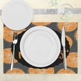 thumbnail image 3 of Ambesonne Fitness Place Mats Set of 4, Make Muscles, Standard Size, Charcoal Grey Orange, 3 of 6