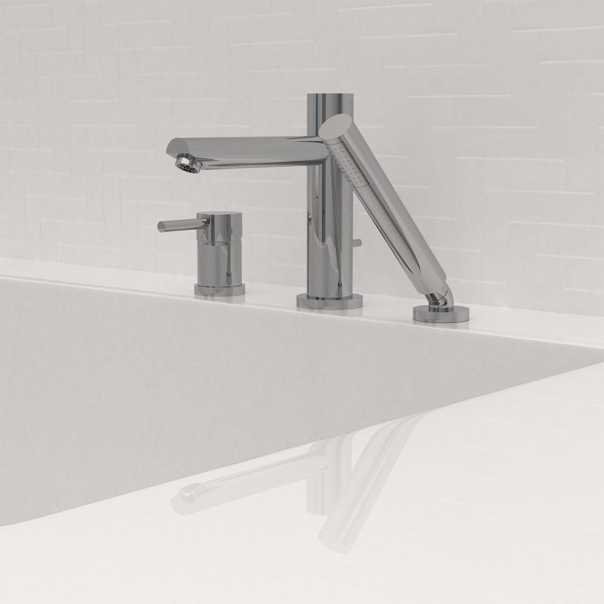 Belanger by Keeney DEL43CCP2 Single Handle Roman Tub Faucet, Polished Chrome