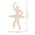 thumbnail image 4 of MasteelfCA 10pcs Assorted Wooden Chip Ballet Shape Wooden Slices Creative Dancing Tutorial Handcraft Accessary Graffiti Wooden Pieces Ornament Wood Cutouts Decoration Student Diy Material, 4 of 9