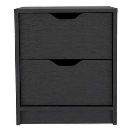 Pemberly Row Modern / Contemporary Nightstand Engineered Wood Black