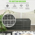 thumbnail image 5 of Outsunny Outdoor Storage Box w/ Pneumatic Lift & Liner, Mixed Gray, 5 of 9