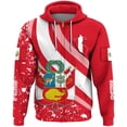 thumbnail image 3 of Sudadera con capucha con estampado 3D del emblema de la bandera de Perú para hombre, ropa de calle de gran tamaño, moda masculina, sudaderas holgadas para niño, 3 of 5
