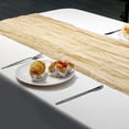thumbnail image 3 of Camino de mesa de crepe americano con rayas de queso plisado de hilo de seda para Halloween, Navidad, bodas y fiestas, 3 of 5