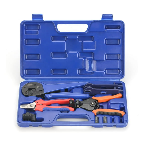 iCrimp Solar Crimping Tool Kit for Solar Panel Installation, All in One Solar Tool Set with Solar Crimper, Wire Cutter, Wire Stripper and Solar Connector Spanners