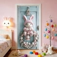 thumbnail image 6 of HuiXinOu Easter Door Curtain with Bunny Egg Pattern, Holiday Home Doorway Window Festival Decor, Includes Ribbon, Decorative Backdrop, 6 of 6