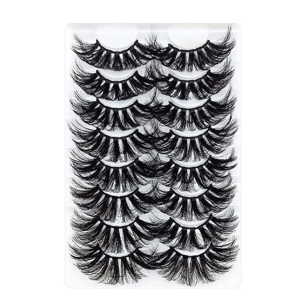 Pestañas Postizas, Pestañas Esponjosas, Pestañas Largas Reutilizables Para Mujeres, Niñas, Accesorios De Maquillaje Para Mujeres 8 Pares Moyic CE006309-00