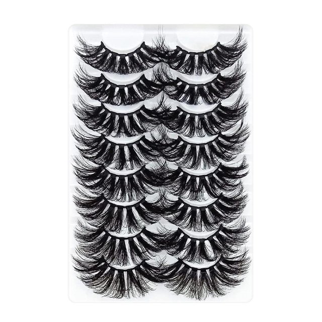 Pestañas Postizas, Pestañas Esponjosas, Pestañas Largas Reutilizables Para Mujeres, Niñas, Accesorios De Maquillaje Para Mujeres 8 Pares Kearding CE006309-00