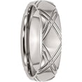 thumbnail image 5 of Stainless Steel Criss-Cross Design 6mm Brushed and Polished Band, Available in Multiple Sizes, 5 of 10