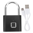 thumbnail image 1 of Cerradura de seguridad Jadeshay candado inteligente de huellas dactilares USB Color negro, 1 of 8