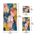 thumbnail image 3 of 3 Piece Bath Towels Set Bath Towel, Hand Towel and Face Towel for Bathroom, Gym, Hotel Oversized Daisies, 3 of 8