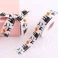 thumbnail image 6 of 1 Roll Clearance Under $5 Halloween Ribbon Halloween Ribbon For Gift Table, Cloth Spider-Web Satin Ribbon (G), 6 of 9
