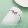 thumbnail image 3 of Infinity Urn Necklace for Human / Pet Ashes Red Cardinal Urn Necklace for Ashes Crystal Cremation Necklace Stainless Steel Memorial Ash Jewelry for Women Men, 3 of 7