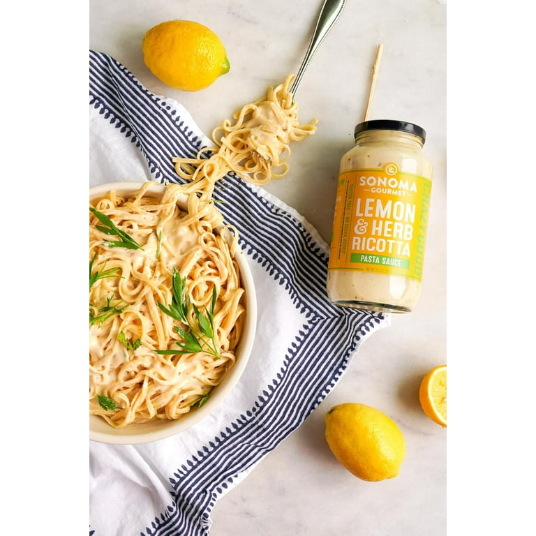 Pack of 6, Sonoma Gourmet Lemon & Herb Ricotta Pasta Sauce, 24.5