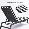 thumbnail image 7 of Hassch Chaise Lounge Cushion Set of 2, Outside Chair Comfortable Cushion for Patio Furniture, Weather Resistant for Lawn, Poolside (White&Black), 7 of 7