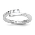 thumbnail image 1 of SS White Ice .03ct. Diamond Ring Size 8, 1 of 3
