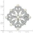 thumbnail image 2 of Perle d'Eau Douce en Argent Sterling 925 Rhodié & Zircon Cubique, 2 of 2