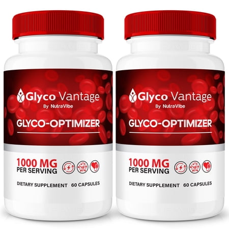 (2 Pack) Glyco Vantage Glyco Optimizer Capsules, Official GlycoVantage Booster, All Natural Formula to Maintain Stable Healthy Levels, Premium Blood Support Vitamins 200mg Reviews (120 Capsules)