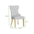 thumbnail image 7 of INCLAKE Set of 2 Velvet Dining Chairs, Tufted Upholstered Accent Chairs with Gold Legs and Nailhead Trim, Modern High Back Chairs with Lion Head Ring Pull for Living Room Kitchen, Light Gray, 7 of 7
