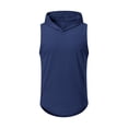 thumbnail image 4 of aidice Tank Tops for Men Hooded Sleeveless Shirts Summer Workout Athletic Running Tank Tops Solid Color, 4 of 5