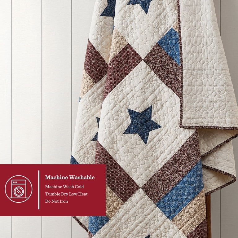 Country Holiday Americana Stars 100% Cotton Quilt Set, Queen photo 5