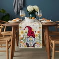 thumbnail image 2 of Vintage Gnomes Table Runner - 90 Inch Long, Kitchen Dining Table Runner Dresser Scarves, Rustic Pastoral Daisy Botanical Floral Farmhouse Decor for Coffee Tables Wedding Party Banquet, 2 of 8