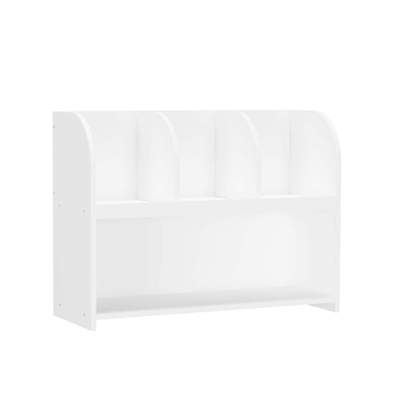 MOONRIVER Kids Bookcase with 4 Compartments, White