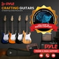 thumbnail image 7 of Pyle Full Size Electric Guitar Kit with 5W Amplifier, Gig Bag, Picks, Spare Strings, and Strap, ST-Style Beginner Guitar Bundle with 22 Frets, Paulownia Wood Body, Blue, 7 of 7