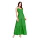 thumbnail image 2 of Women Summer Bohemian Floral Casual Wrap V Neck Ruffle Cap Sleeveless Belt A-Line Pleated Hem Swing Midi Sun Dress, Green, XL, 2 of 5