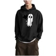 thumbnail image 2 of Yteetum Halloween Hoodies for Women Oversized Long Sleeve Drawstring Pullover Hooded Sweatshirts Tops Fall Casual Graphic Printed Loose Lightweight Comfy Sweatshirt, 2 of 7